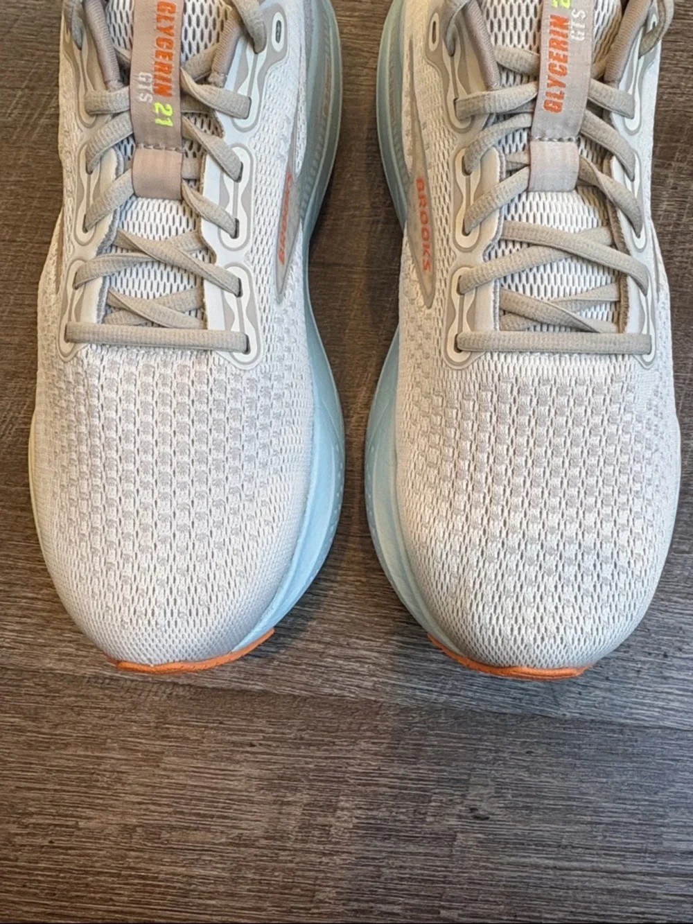 Brooks Glycerin 21 GTS Running Shoes Women’s 11 Beige/Light Gray Athletic